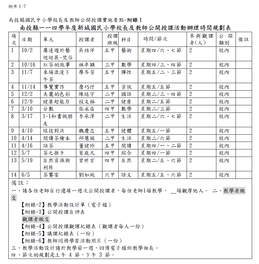 114學年度公開課實施計畫001